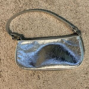 Silver Metallic Shoulder Bag